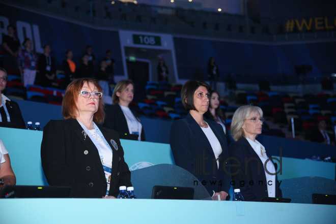 В Баку стартовал первый день соревнований Кубка мира по художественной гимнастике Азербайджан Баку 21 апреля 2023